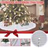 DUO ER Christmas Tree Skirts Decoration Gray Snowflake Knitted Tree Dress 1.2m Christmas Snowflake Knitting Large Tree Apron Party view 2