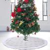 DUO ER Christmas Tree Skirts Decoration Gray Snowflake Knitted Tree Dress 1.2m Christmas Snowflake Knitting Large Tree Apron Party view 4