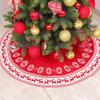 DUO ER Christmas Tree Skirt Felt Snow Plush Base Floor Mat Cover Xmas Merry Christmas Tree Ornament Santa Deer for Holiday Party view 3