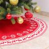 DUO ER Christmas Tree Skirt Felt Snow Plush Base Floor Mat Cover Xmas Merry Christmas Tree Ornament Santa Deer for Holiday Party view 4