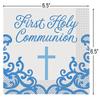 Unique Fancy Blue Cross First Holy Communion Lunch Napkins (Pack of 16) - Elegant & Blessed Party Essential, Perfect for Communion Celebrations view 2