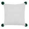 SARO LIFESTYLE Martinique Collection Merry Christmas Throw Pillow Cover, 12", White view 2