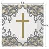 Unique Fancy Gold Cross Luncheon Napkins (Pack of 16) - Elegant Party Essential for Religious Events and Any Occasions view 3