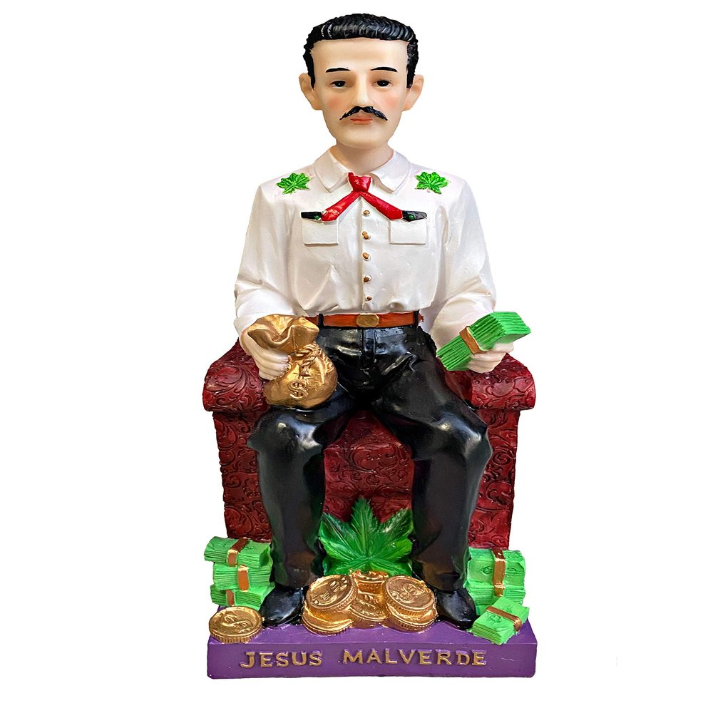 10 inch Jess Malverde Sinaloa Figura Mxico Estatua Figura Saint