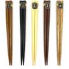 Bamboo Chopsticks Set, Japanese Reusable Wooden Chopsticks with Traditional Pattern Designs, Non Slip Tips Dishwasher Safe Asian Chopsticks for Sushi Ramen Noodles Rice Dining (10, Multicolor) view 1