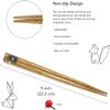 Bamboo Chopsticks Set, Japanese Reusable Wooden Chopsticks with Traditional Pattern Designs, Non Slip Tips Dishwasher Safe Asian Chopsticks for Sushi Ramen Noodles Rice Dining (10, Multicolor) view 3