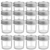 16PACK 2Ounces Glass Jars with Lids,Mini Mason Jar Shot Glasses with Metal Lid,Round Set Glass Jars Canning Storage Jars Containers for Storing Lotions, Powders, and Ointments (16) (16, Silver, 2oz) view 1