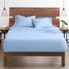Neighbourhood Home My-100%-Certified-Giza-Cotton-Pillow-Sheet, Giza Egyptian Sheet Set King Size, Soft Sateen Weave, Breathable Fabric, Fits Upto 10-Inch Deep Pocket - King, Light Blue view 1