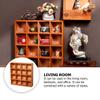 Cabilock Wooden Storage Box with 16 Compartments Rustic Wall-Mounted Cubby Display Shelf for Home Decor Desktop Organizer for Collectibles Photos Plants view 3