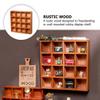 Cabilock Wooden Storage Box with 16 Compartments Rustic Wall-Mounted Cubby Display Shelf for Home Decor Desktop Organizer for Collectibles Photos Plants view 4