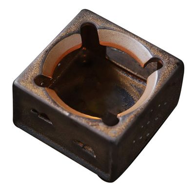 1pc Ceramic Teapot Warmer Vintage Tea Heater Non-Slip Base Household Tea Warming Stove for Long-Term Use Without Candle