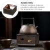 1pc Ceramic Teapot Warmer Vintage Tea Heater Non-Slip Base Household Tea Warming Stove for Long-Term Use Without Candle view 3