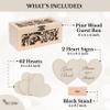 Alternative Guest Book Box - Wedding Guest book Alternative - 62 Large Wooden Hearts - Also for Baby Shower, Bridal Shower, Anniversary, Birthday, Retirement, Funeral Guest Book Alternatives, Pattern view 3