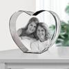 3D Crystal Photo Heart Shape with Rotating LED Light Base, Personalized Gifts with Your Own Photo, Laser Engraving 3D Pictures and Customized Text, Medium view 2