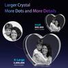 3D Crystal Photo Heart Shape with Rotating LED Light Base, Personalized Gifts with Your Own Photo, Laser Engraving 3D Pictures and Customized Text, Medium view 4