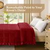 downluxe King Size Blanket with Satin Trim, Lightweight Down Alternative King Blanket for All Season, Machine Washable (Red, 108 x 90 Inch) view 3