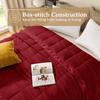 downluxe King Size Blanket with Satin Trim, Lightweight Down Alternative King Blanket for All Season, Machine Washable (Red, 108 x 90 Inch) view 4