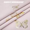 Jubilantex Pink and Gold Butterfly Blackout Curtains 95" Length for Baby Girls Nursery Bedroom 80% Blackout Grommet Window Treatment,1 Pair Lavender Pink/Baby Pink view 3