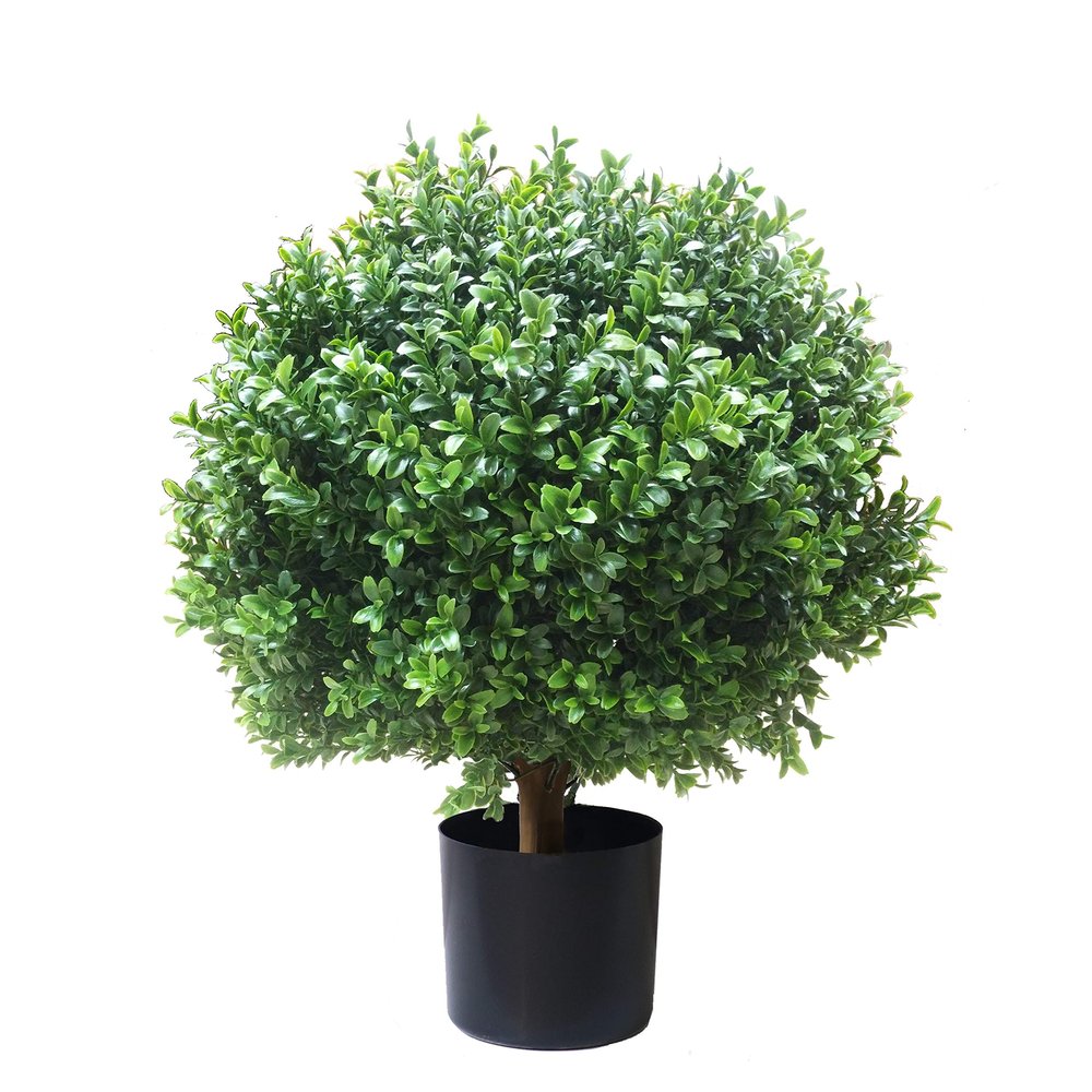 24''T Boxwood Ball Shaped Topiary Home & Garden Potted Artificial Shrubs Tree (1 PC)