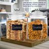 1.5 Gallon Glass Canister, 2 Pack Cookie Jar & Candy Jar with Airtight Lid, Heavy Duty Glass Canisters for Kitchen, Suitable for Flour, Sugar, Rice, Pasta, Beans, Laundry Room Storage view 2