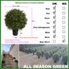 ALL SEASON GREEN 2'T 18''W Boxwood Ball Artificial Topiary Trees Potted Faux Outdoor Plants for Home Porch Decor Set of 2 view 4