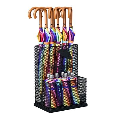Umbrella Racks WXYZ Black Home Office Umbrella Stand, Accommodate 25-30 Long and Short Umbrellas, Multifunctional Umbrella Drain Stand 35x24x46cm, 51x24x49cm (Size : 51x24x49cm)