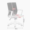 ZZHZY BBGS Office Mesh Ergonomic Computer Chair with Lumbar Support Armrest Mid Back 360 Rolling Swivel Adjustable Height Meeting Chairs (Color : White-Sponge Cushion) view 2
