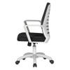 ZZHZY BBGS Office Mesh Ergonomic Computer Chair with Lumbar Support Armrest Mid Back 360 Rolling Swivel Adjustable Height Meeting Chairs (Color : White-Sponge Cushion) view 3