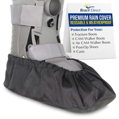 Rain Cover for Walking & Recovery Boots  Waterproof Non-Slip Fracture & Medical Boot Protector by Brace Direct, X-Large (Fits XL Boots; Mens 13+ / Womens 14+)