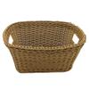 Cabilock Woven Storage Basket Large Storage Container with Handles Rustic Decorative Rattan Storage Basket for Laundry Bedroom Bathroom (Bottom 11.8x7.9x7.9 inch) view 2