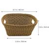 Cabilock Woven Storage Basket Large Storage Container with Handles Rustic Decorative Rattan Storage Basket for Laundry Bedroom Bathroom (Bottom 11.8x7.9x7.9 inch) view 3