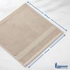 Linteum Textile Supply Premium 13x13 Washcloth (Taupe) 100% Cotton Zero Twist Towels | Absorbent, Quick Dry, Durable for Bathroom, Spa, Gym (12 Pack) view 2
