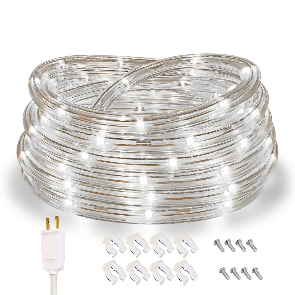 Areful Rope Lights, 16Ft Waterproof Connectable Strip Lighting, 4000K Nature White, Indoor Outdoor Mood Lighting for Home Christmas Holiday Garden Patio Party Decoration