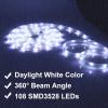 Areful Rope Lights, 16Ft Waterproof Connectable Strip Lighting, 4000K Nature White, Indoor Outdoor Mood Lighting for Home Christmas Holiday Garden Patio Party Decoration view 2