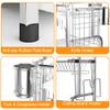 Buringer Stainless Steel Dish Drying Rack Dish Drainer with Drain Board,Utensil Holder,Cutting Board Holder for Kitchen Countertop Organizer, Silver view 3