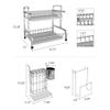 Buringer Stainless Steel Dish Drying Rack Dish Drainer with Drain Board,Utensil Holder,Cutting Board Holder for Kitchen Countertop Organizer, Silver view 4