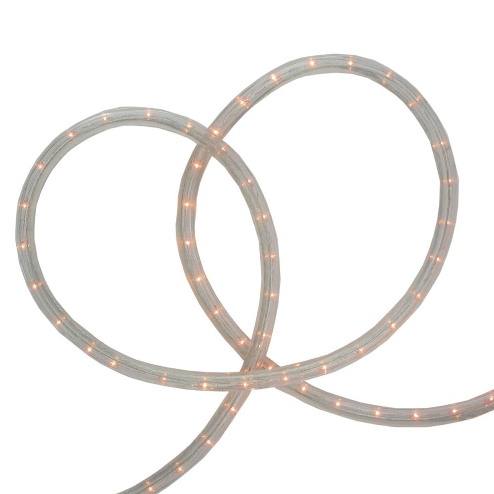 Flexible LED Outdoor Christmas Rope Light - Warm White - 100' Clear Wire