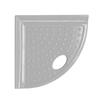 Questech 5" Corner Shower Footrest, Retrofit Shaving Shelf for Inside Shower, Bathroom Storage Corner Caddy Organizer, Metro Flatback, Cool Gray Polished view 1