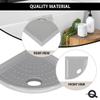 Questech 5" Corner Shower Footrest, Retrofit Shaving Shelf for Inside Shower, Bathroom Storage Corner Caddy Organizer, Metro Flatback, Cool Gray Polished view 2