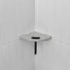 Questech 5" Corner Shower Footrest, Retrofit Shaving Shelf for Inside Shower, Bathroom Storage Corner Caddy Organizer, Metro Flatback, Cool Gray Polished view 4