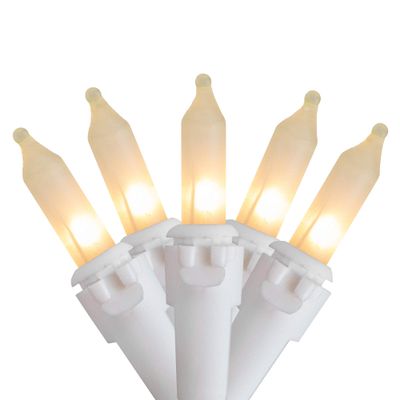 Northlight Mini Incandescent Christmas Lights - Frosted Clear - 49.5' White Wire - 100ct