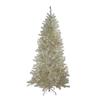 Metallic Sheer Champagne Artificial Tinsel Christmas Tree - 7 ft Clear Lights view 1