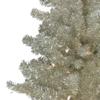 Metallic Sheer Champagne Artificial Tinsel Christmas Tree - 7 ft Clear Lights view 3