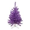 3' Metallic Purple Tinsel Artificial Christmas Tree - Unlit view 1