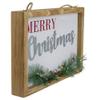 12" LED Lighted 'Merry Christmas' Framed Wall Sign with Pine view 2