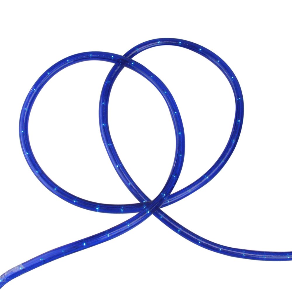Flexible Incandescent Outdoor Christmas Rope Light - Blue - 100' Blue Wire