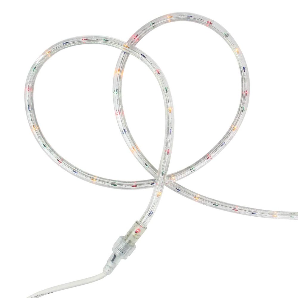 Flexible Incandescent Outdoor Christmas Rope Light - Multicolor - 100' Clear Wire