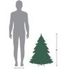 3' Metallic Pink Tinsel Artificial Christmas Tree - Unlit view 3