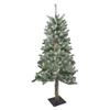 4' Flocked Alpine Artificial Christmas Tree - Unlit view 1