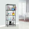 NAICKUC 5-Tier Storage Shelf Wire Shelving Unit Free Standing Rack Organization DIY Adjustable Height, Black,21.6" W x 11.8" D x 59" H view 3